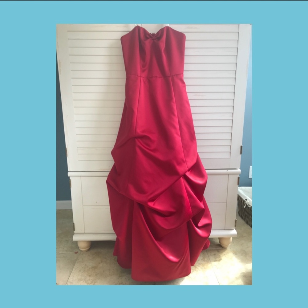 Altered David’s Bridal strapless dress!